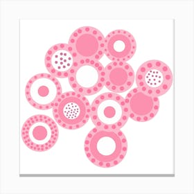 Pink Cirles Canvas Print