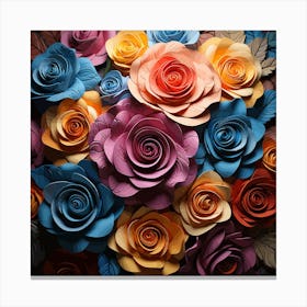 Paper Roses 8 Canvas Print