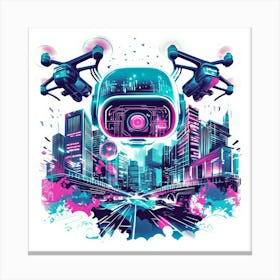 Futuristic City.Generated AI. Wall Art Print 7 Stampe su tela