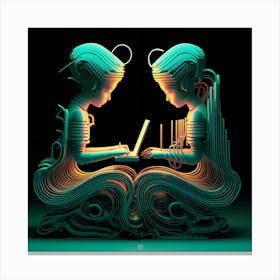 Surreal, Future ,School Year 3000, art print Canvas Print