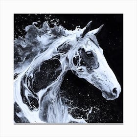 Liquid Horse Abstract Portrait 2  Canvas Print