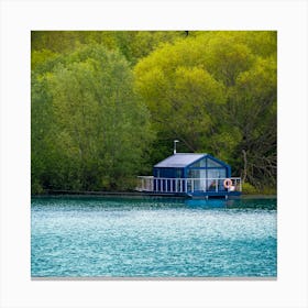 Houseboat On The Lake Canvas Print