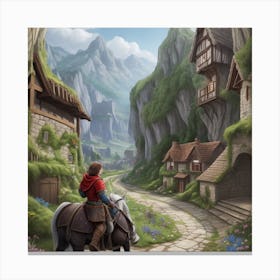 Knight On Horseback Canvas Print