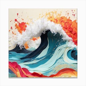Wave Paper Art Canvas Print