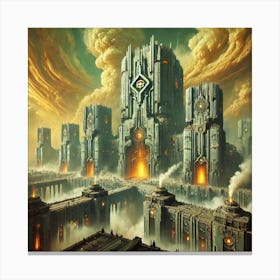 A Striking View Of The Toxic Citadels Canvas Print