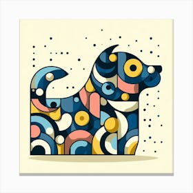 Geometric Art Dog 2 Canvas Print