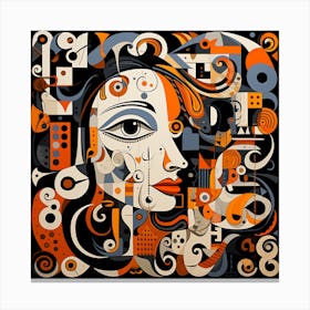 Abstract Woman Portrait Canvas Print