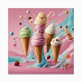 Ice Cream Cones 21 Canvas Print