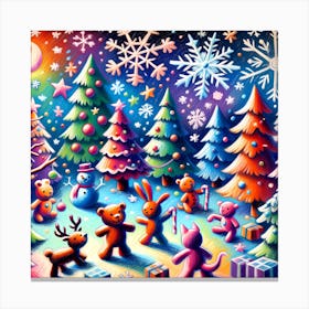 Super Kids Creativity:Christmas In The Forest 1 Canvas Print