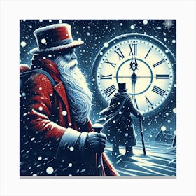 Santa Claus In The Snow 1 Canvas Print