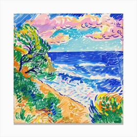 Seaside Doodle Matisse Style 3 Canvas Print