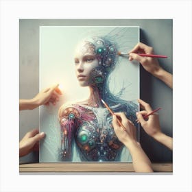 Futuristic Portrait 3 Canvas Print