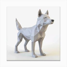 Polygonal Dog Canvas Print