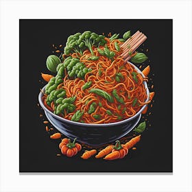 Bowl Of Noodles 1 Canvas Print