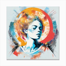 Woman'S Head Canvas Print