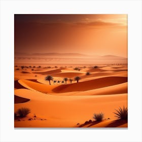 Sunset In The Desert 6 Canvas Print