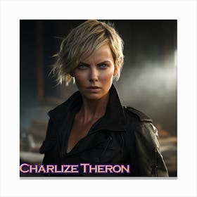 Charlize Theron 2 Canvas Print