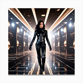 Futuristic Woman In Futuristic Suit 1 Canvas Print