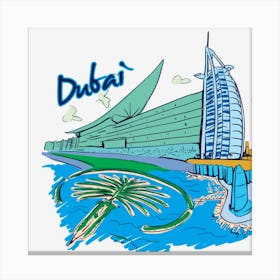 Dubai Skyline 1 Canvas Print