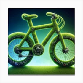 Green Bike 8 Canvas Print