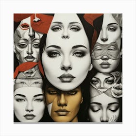 Faces Art Print 2 Canvas Print