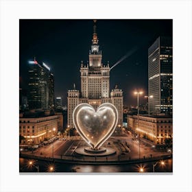 Heart Of Warsaw Canvas Print