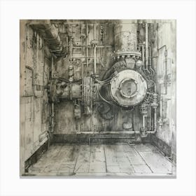 Steampunk Room Canvas Print