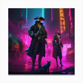 Cyberpunk Pirate Canvas Print