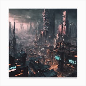 Futuristic City 5 Canvas Print