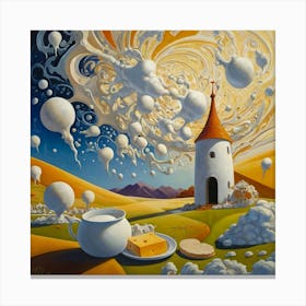 'Clouds' of milk Canvas Print