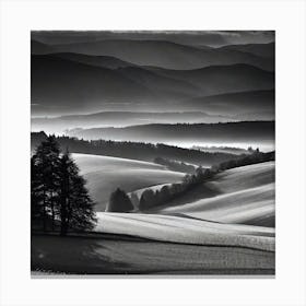 Landscapes In Black And White Canvas Print