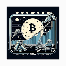 Bitcoin Moon Canvas Print