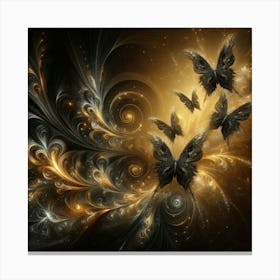 Abstract Butterflies 1 Canvas Print