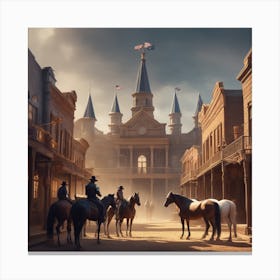 Cowboys In The Old West Canvas Print