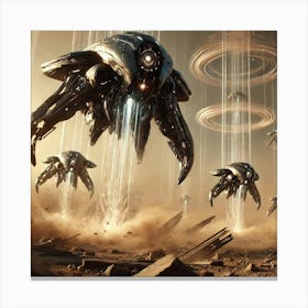 Asterian Drone Swarm Gravity Disruptors Canvas Print