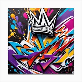 King Graffiti Canvas Print Canvas Print