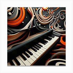 Abstract Piano 3 Canvas Print