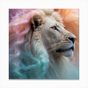 Lion In The Clouds Canvas Print