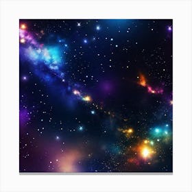 Space Background Canvas Print