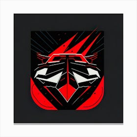 Car Red Artwork Of Graphic Design Flat (53) 1 Canvas Print