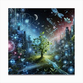 Futuristic Cityscape 144 Canvas Print