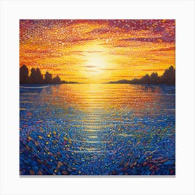 Sunset On The Lake 4 Canvas Print