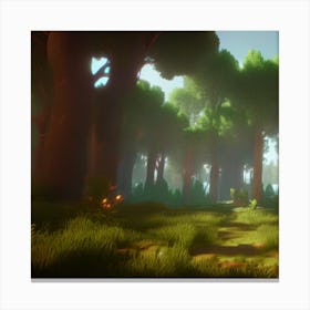 Forest In The Fog Canvas Print