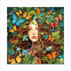 Butterfly Girl 12 Canvas Print