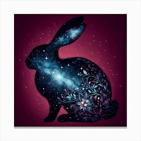 Rabbit In The Galaxy Canvas Print