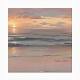 Sunset At The Beach 3 Canvas Print