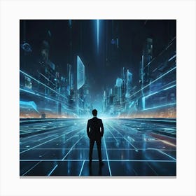 Futuristic Cityscape 12 Canvas Print