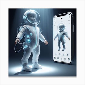 Space Baby 4 Canvas Print