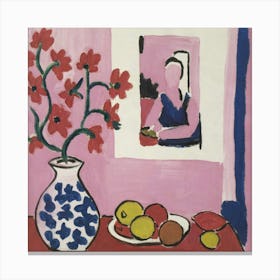 Matisse Cutout Pink Art print 4 Canvas Print