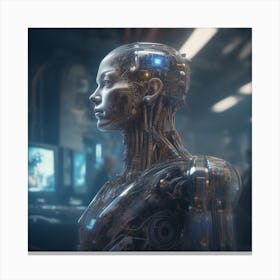 Cyborg Woman 97 Canvas Print